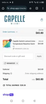 Miami305 coupon verification screenshot