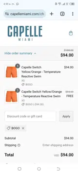 Bogo coupon verification screenshot