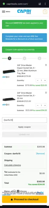 Danfix10 coupon verification screenshot