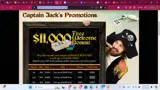 Captain Jack Casino coupon verification screenshot