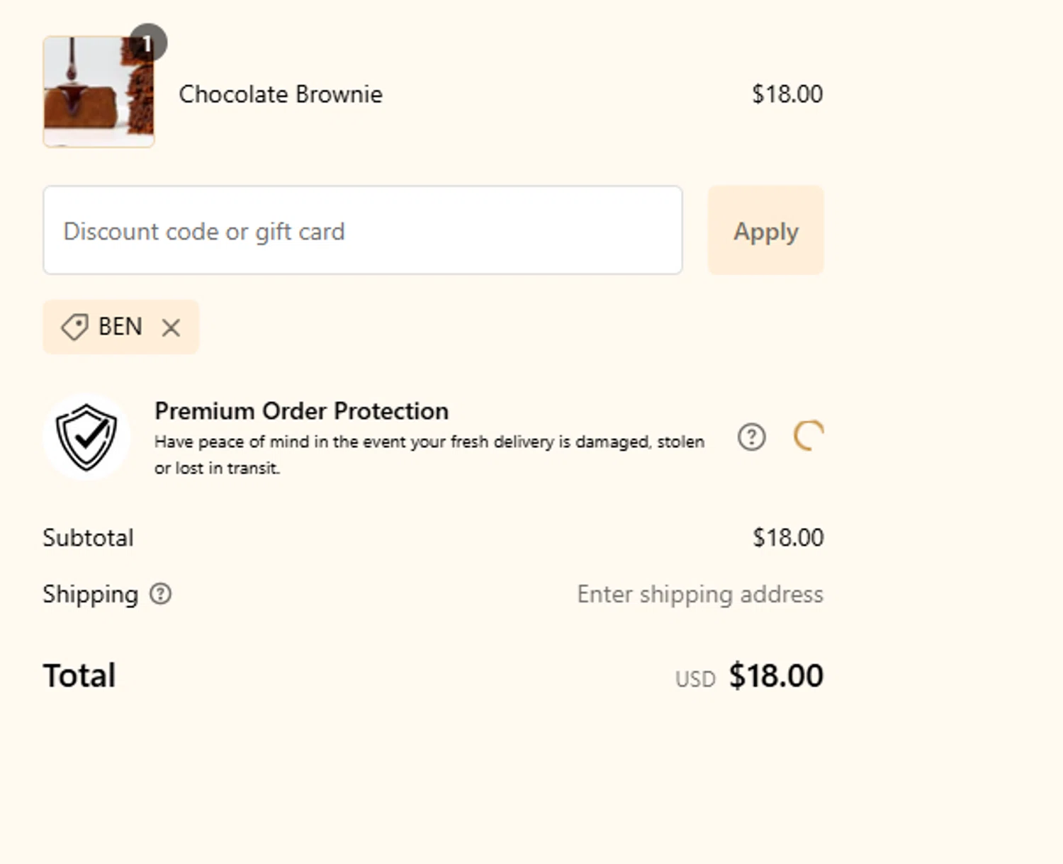 Caramels.com checkout page showing Caramels.com promo code box | Screenshot taken by SimplyCodes community member on Jan 15, 2025