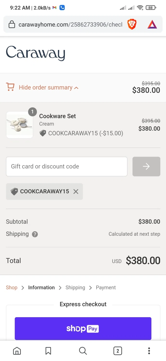 how to use Caraway coupons