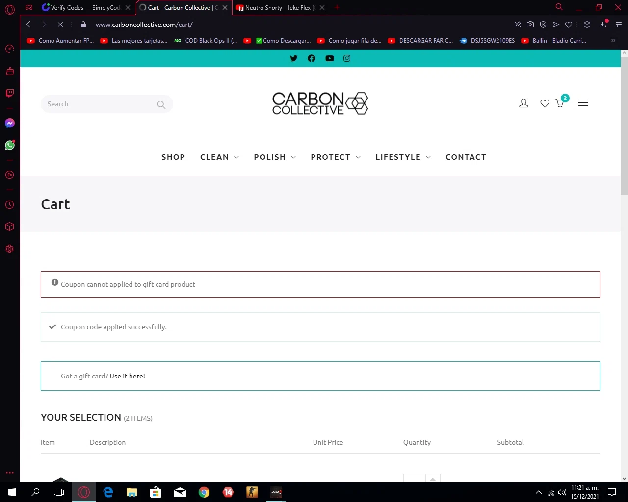 how to use Carbon Collective coupons