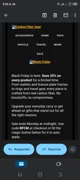 BFCM coupon verification screenshot