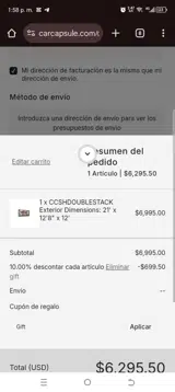 Gift coupon verification screenshot