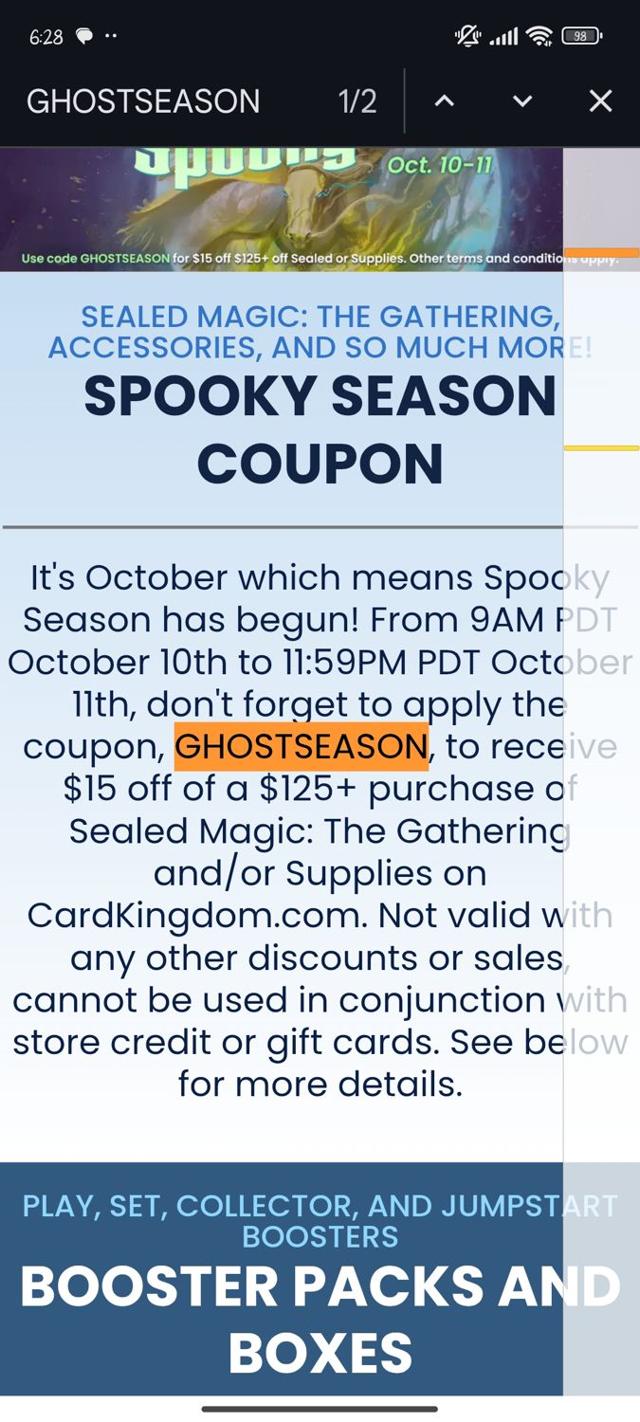 Card Kingdom checkout page showing Card Kingdom coupon code box | Screenshot taken by SimplyCodes community member on Nov 2, 2024