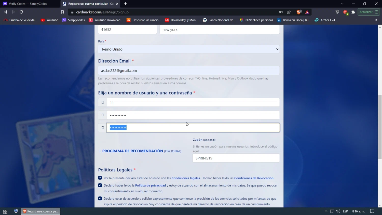 Cardmarket checkout page showing Cardmarket promo code box | Screenshot taken by SimplyCodes community member on May 12, 2023