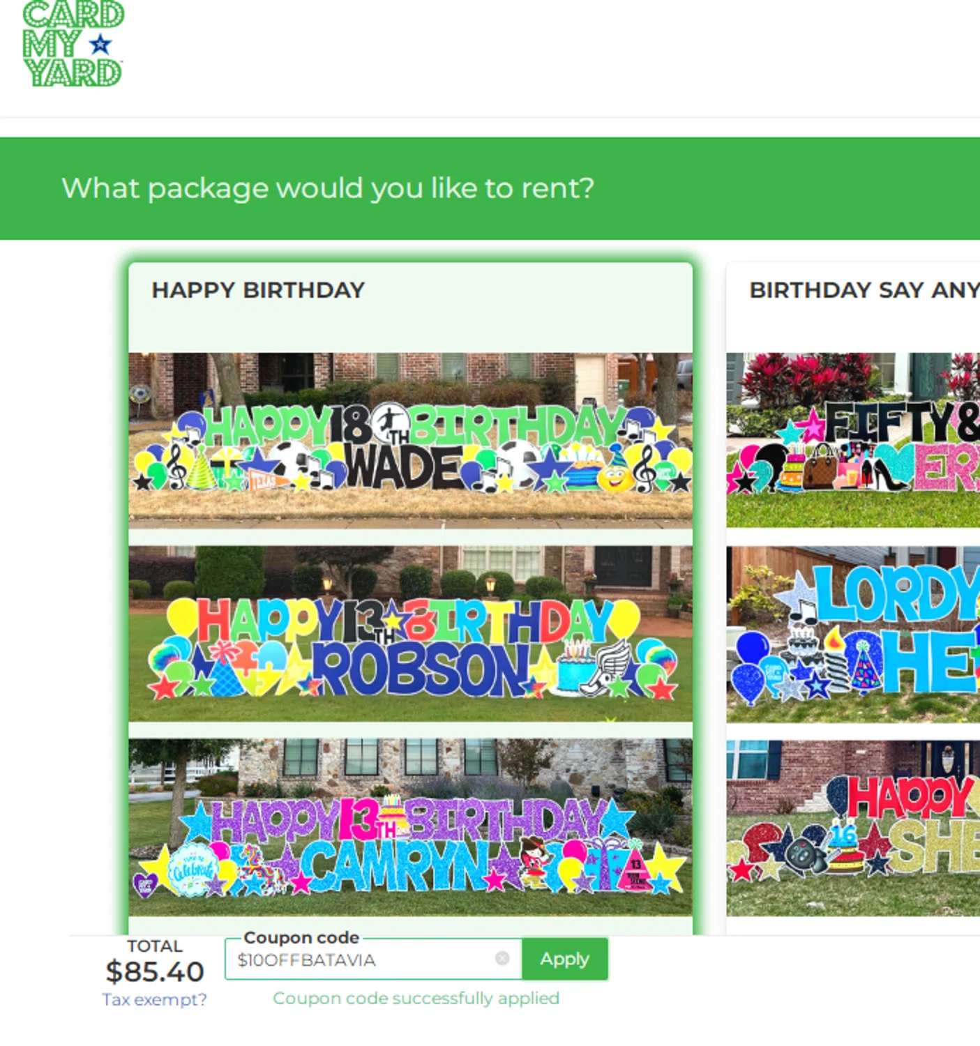 Card My Yard Coupon Codes 15 Off September 2024