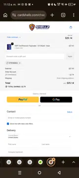 Cardshellz coupon verification screenshot