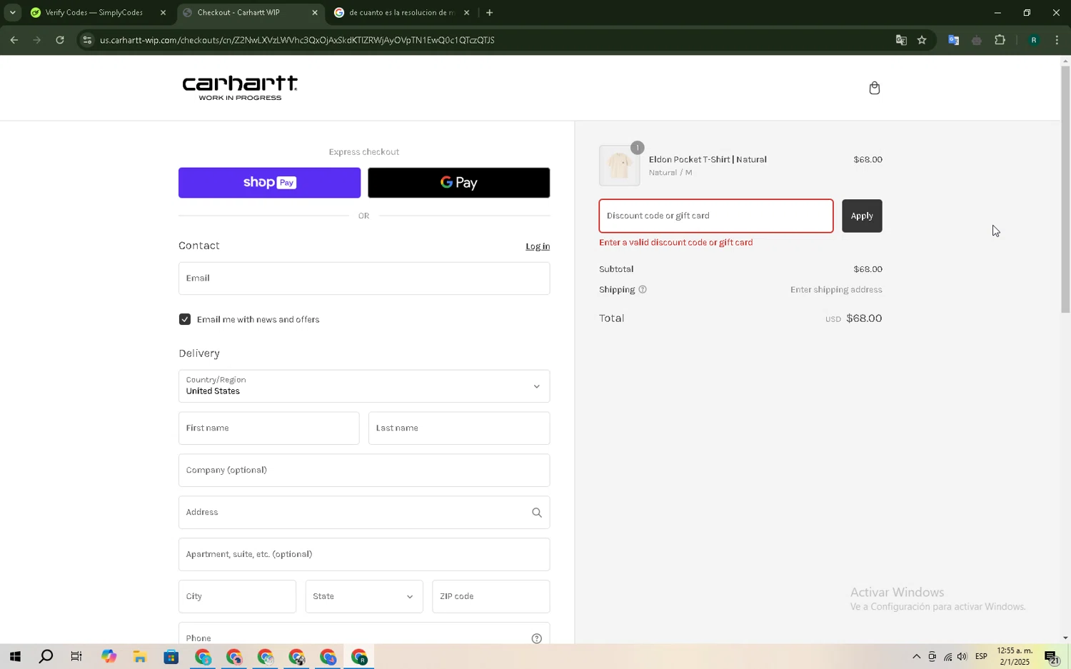 Carhartt wip coupon Clearance