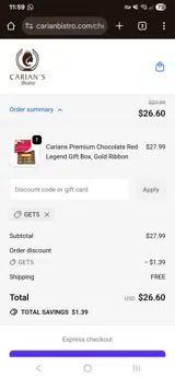 Get5 coupon verification screenshot