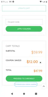 save20 coupon verification screenshot