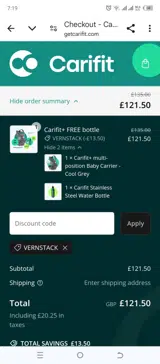 VERNSTACK coupon verification screenshot