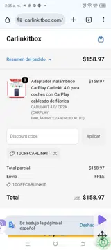 10offcarlinkit coupon verification screenshot