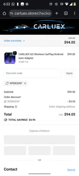 5PERCENT coupon verification screenshot