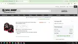 Carolina Hurricanes Shop coupon verification screenshot