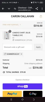 Summervacay coupon verification screenshot