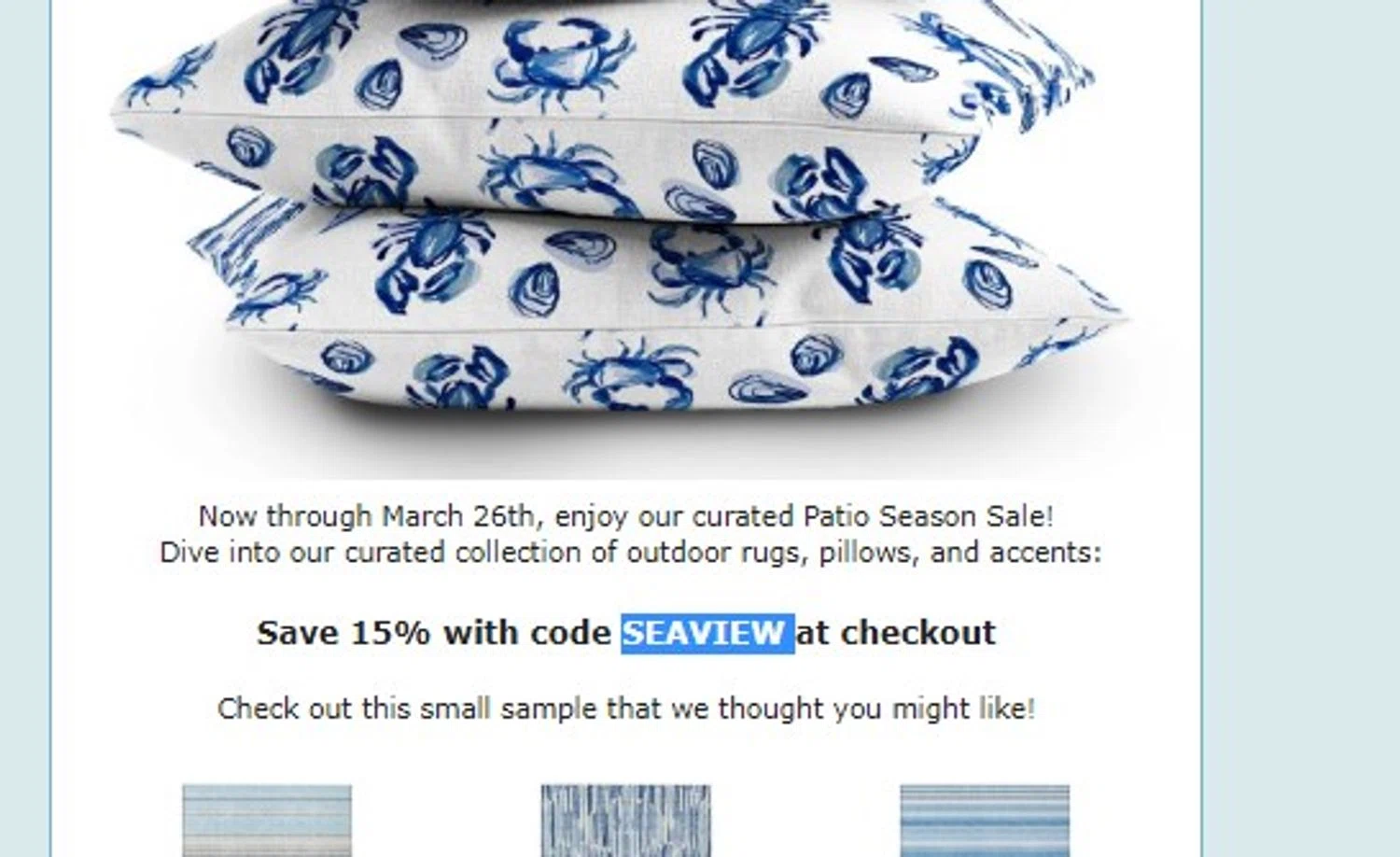 Caron's Beach House promo code screenshot showing code SEAVIEW applied at Caron's Beach House checkout page. Uploaded by SimplyCodes community member yennifergonzalez on Mar 17, 2025