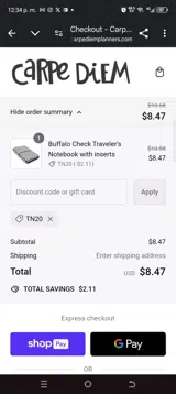 Tn20 coupon verification screenshot