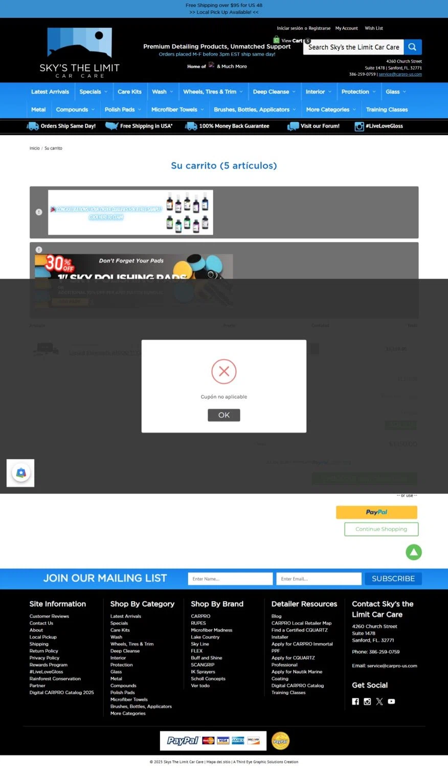CarPro coupon code screenshot showing code Future applied at CarPro checkout page. Uploaded by SimplyCodes community member Maylinlr on May 27, 2025