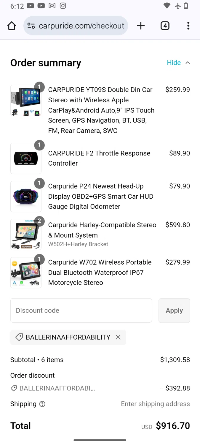 how to use Carpuride coupons
