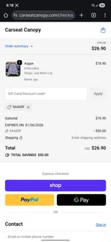 9A443F coupon verification screenshot