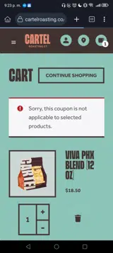 SHIPLOVE coupon verification screenshot