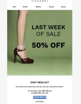 Casadei coupon verification screenshot