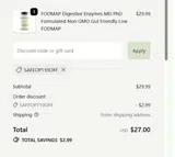 SAFEOPT10OFF coupon verification screenshot