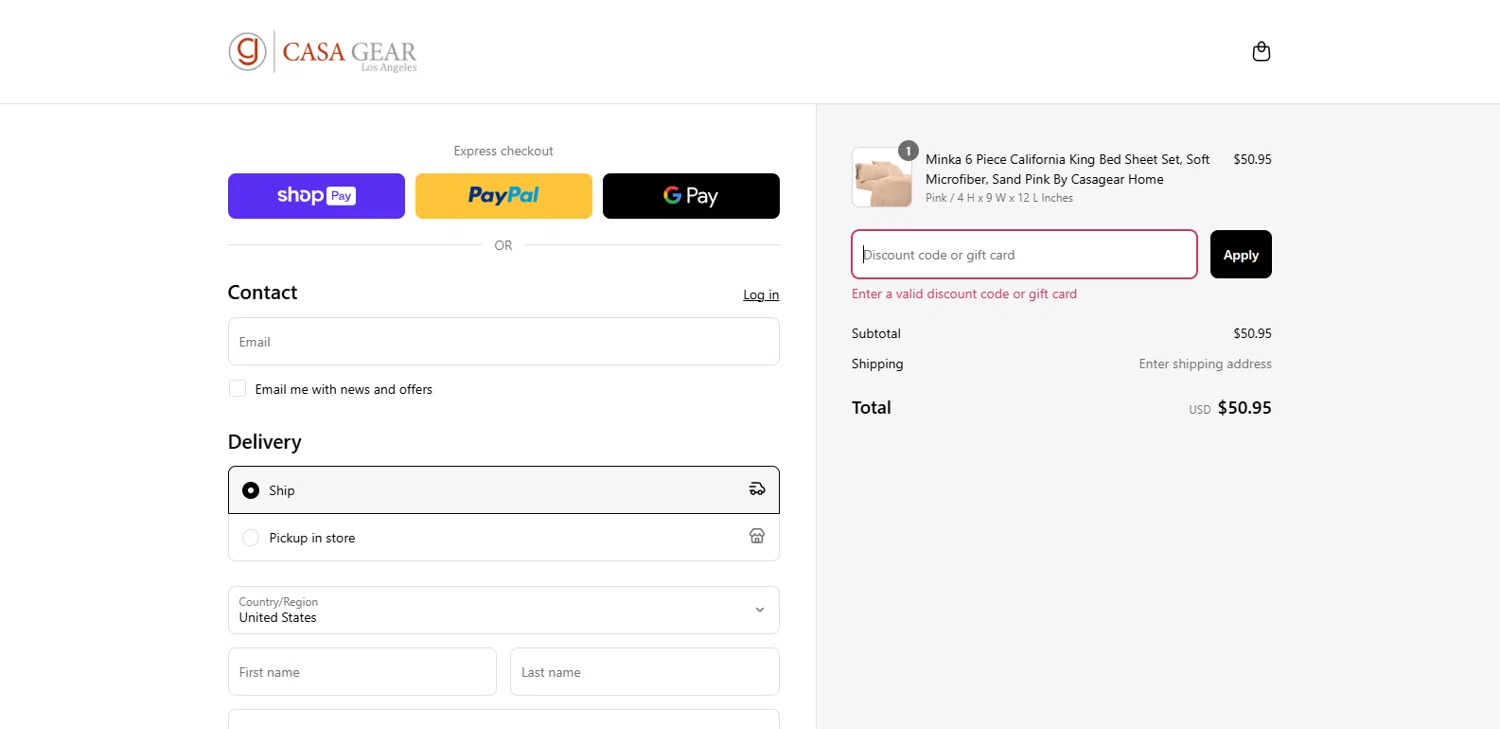 Casagear discount code screenshot showing code JOLLY05 applied at Casagear checkout page. Uploaded by SimplyCodes community member kalltrom21 on Mar 25, 2025