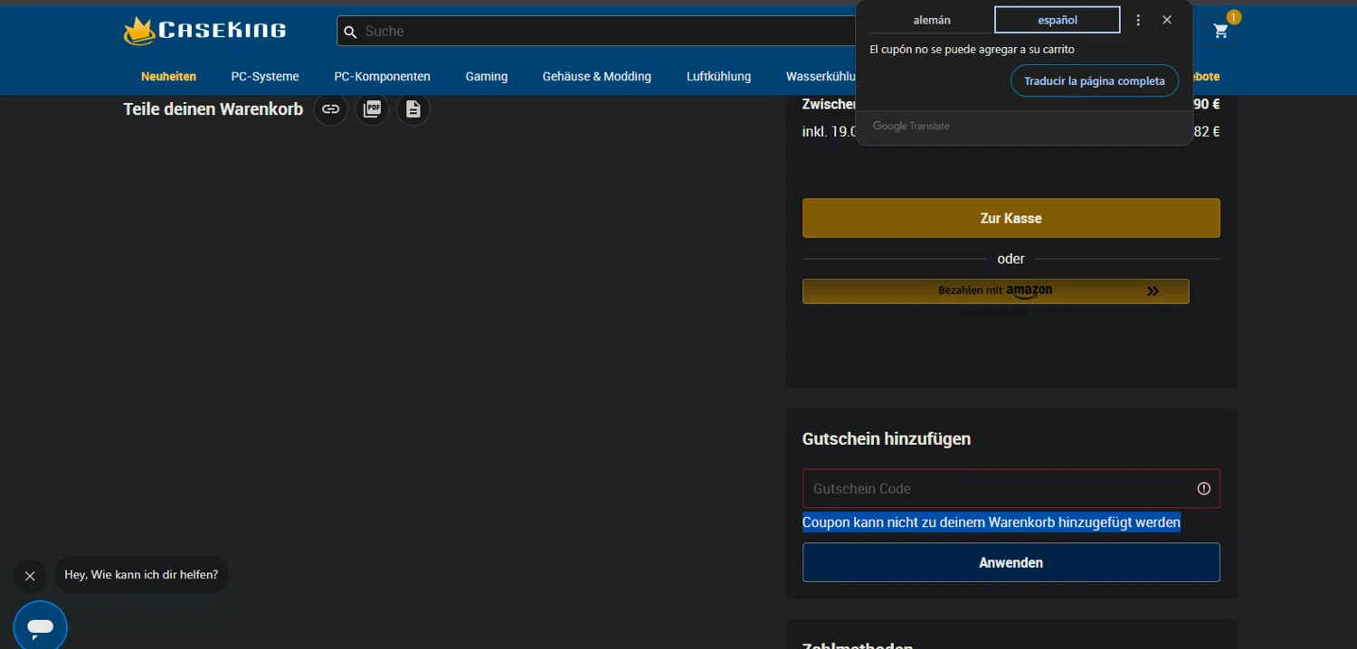 Caseking discount code screenshot showing code SRE2025-15 applied at Caseking checkout page. Uploaded by SimplyCodes community member TreasureMaestro5413 on Oct 11, 2025
