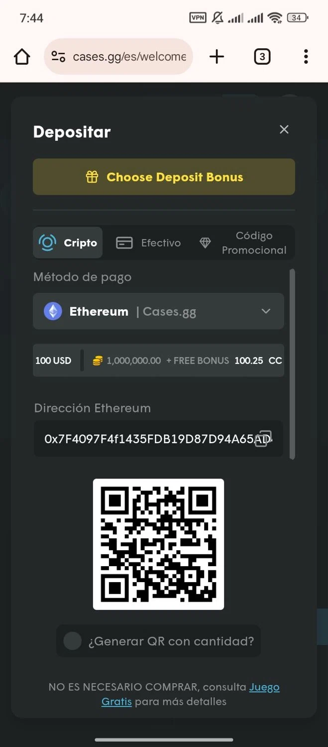 Cases.gg checkout page showing Cases.gg promo code box | Screenshot taken by SimplyCodes community member on Jan 10, 2026