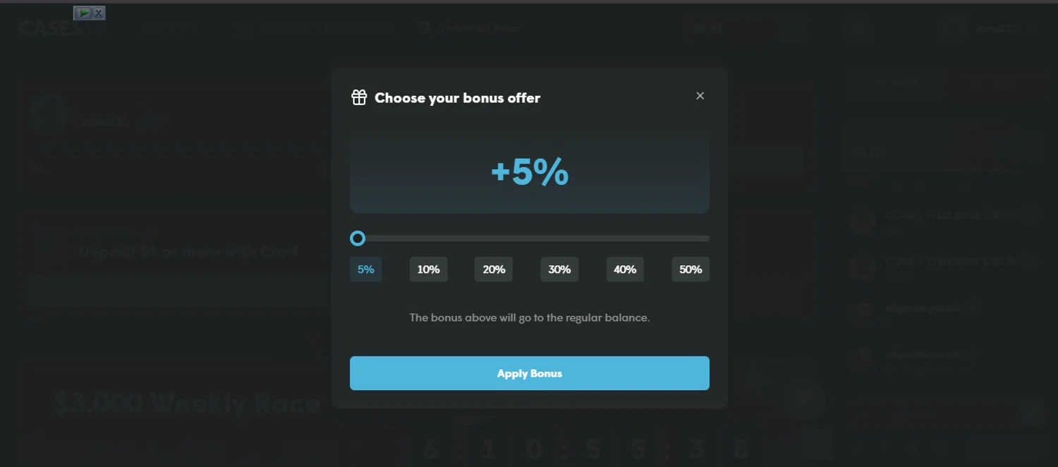 Cases.gg promo code screenshot showing code WELCOME applied at Cases.gg checkout page. Uploaded by SimplyCodes community member noworries on Dec 2, 2025