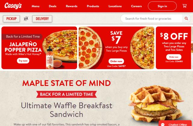 Casey's checkout page showing Casey's coupon code box | Screenshot taken by SimplyCodes community member on Sep 10, 2025