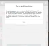 CADEAUWS coupon verification screenshot