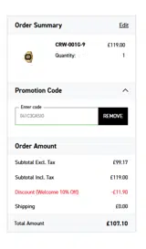 041C3CASIO coupon verification screenshot