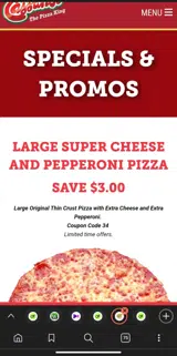 34 coupon verification screenshot