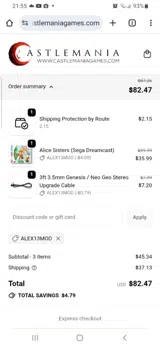ALEX13MOD coupon verification screenshot