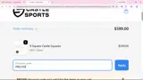 Castle Sports coupon verification screenshot