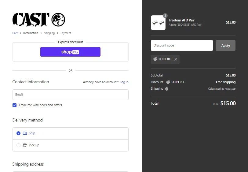 how to use Cast Touring coupons