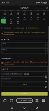 EXTENDED coupon verification screenshot
