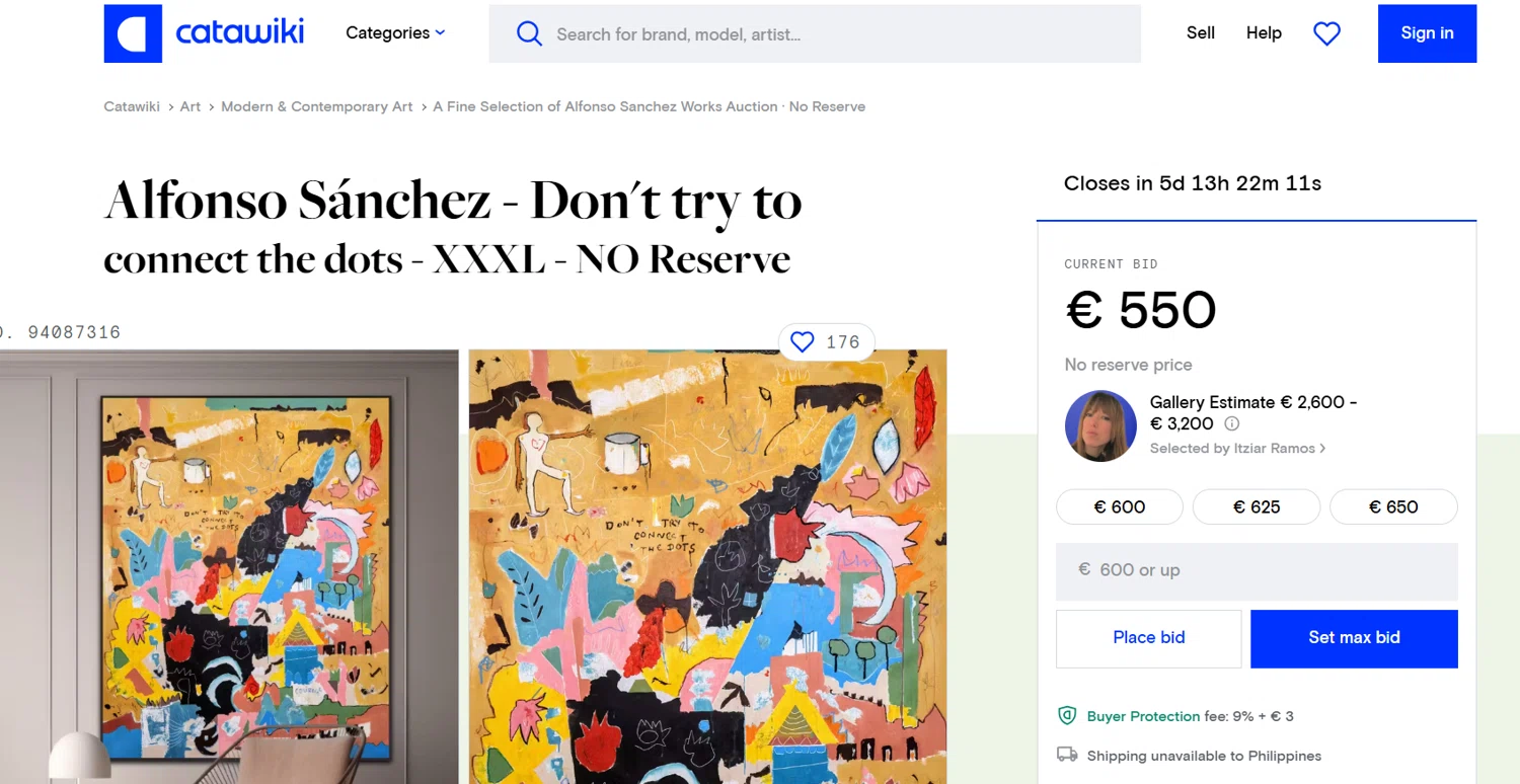 Catawiki promo code screenshot showing code THANKS applied at Catawiki checkout page. Uploaded by SimplyCodes community member Lioniel on Mar 12, 2025