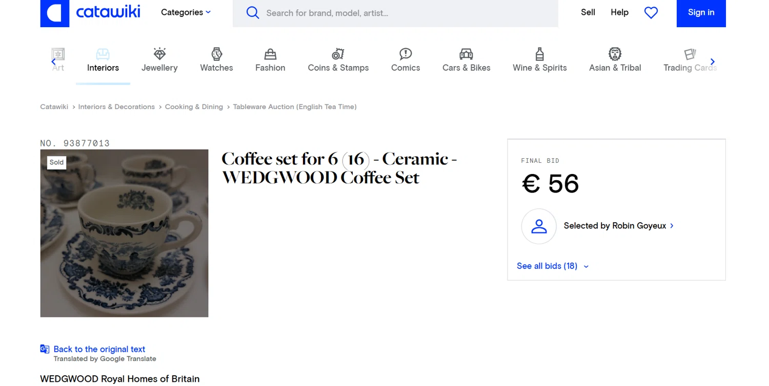 Catawiki promo code screenshot showing code GRWDD50 applied at Catawiki checkout page. Uploaded by SimplyCodes community member Lioniel on Mar 13, 2025