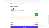 OASIS10 coupon verification screenshot