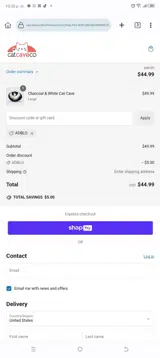 ADBLO coupon verification screenshot