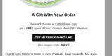 mono coupon verification screenshot