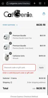 NUC7F3C239 coupon verification screenshot