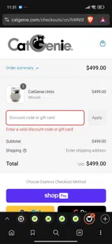 NUC7F3C239 coupon verification screenshot