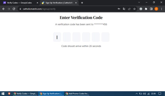 Catholic Match checkout page showing Catholic Match discount code box | Screenshot taken by SimplyCodes community member on Jan 20, 2024