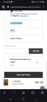 MD25 coupon verification screenshot